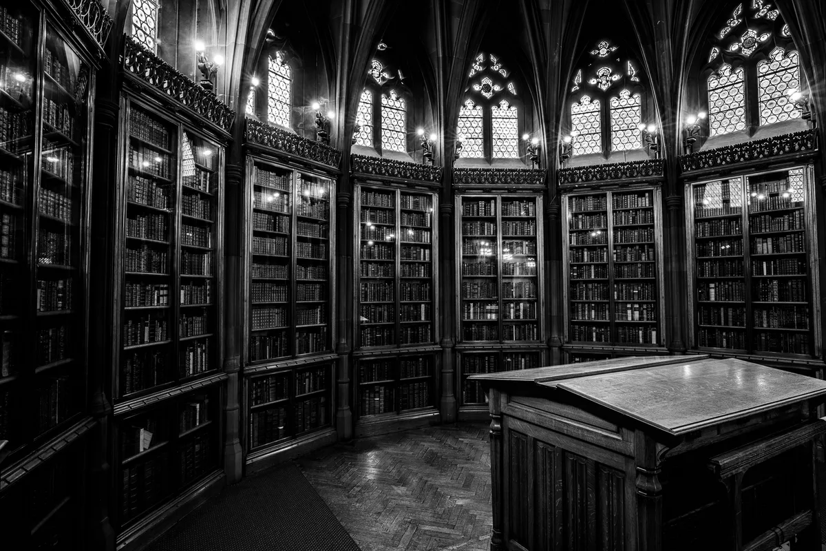 Reading room of a historic library